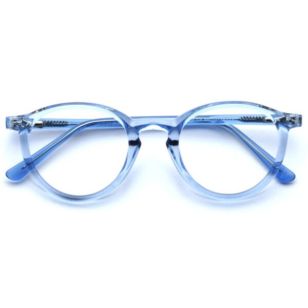 I-GOG ACETATE FULL FRAME IG-FR-8358-C5 TRANSPARENT BLUE ROUND UNISEX EYEGLASSES - Image 2