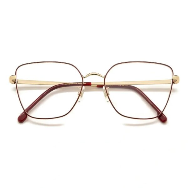 CARRERA BURGUNDY METAL FULL FRAME CA-FR-3022-NOA-5517 MEDIUM SQUARE WOMEN EYEGLASSES - Image 3