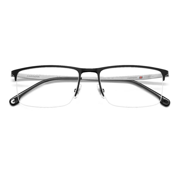 CARRERA BLACK METT METAL SUPRA FRAME CA-FR-8875-003-5517 MEDIUM RECTANGLE MEN EYEGLASSES - Image 3