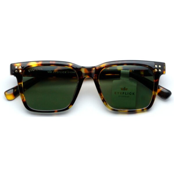 EYEFLICK-SG FIBER FULL FRAME EF-98051-C6 DA BROWN SQUARE MEN SUNGLASSES - Image 3