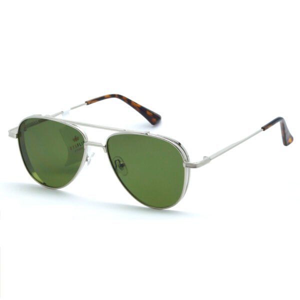 EYEFLICK-SG METAL FULL FRAME EF-98061-SL-GN SILVER AVIATOR MEN SUNGLASSES - Image 5