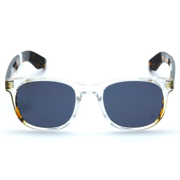 EYEFLICK-SG FIBER FULL FRAME EF-98139-TRANS-WT-BL TRANSPARENT WHITE SQUARE MEN SUNGLASSES