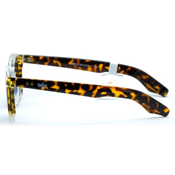 EYEFLICK-SG FIBER FULL FRAME EF-98139-TRANS-WT-BL TRANSPARENT WHITE SQUARE MEN SUNGLASSES - Image 4