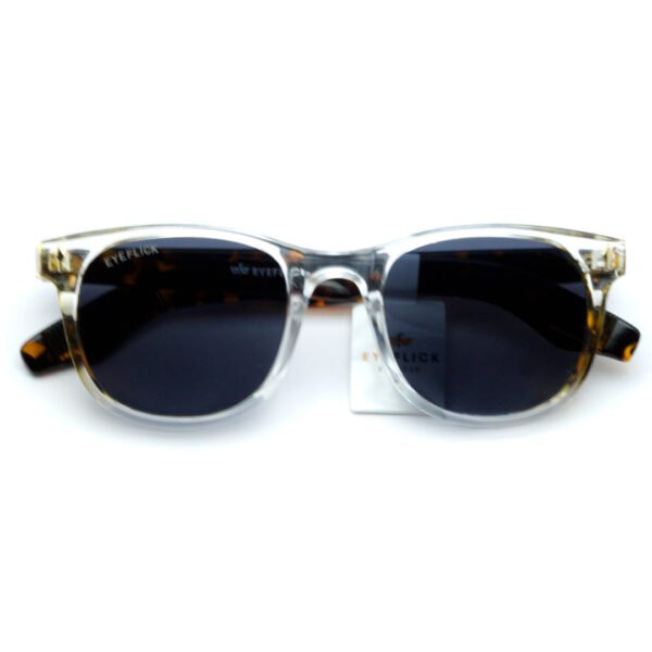 EYEFLICK-SG FIBER FULL FRAME EF-98139-TRANS-WT-BL TRANSPARENT WHITE SQUARE MEN SUNGLASSES - Image 3