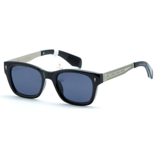 EYEFLICK-SG FIBER FULL FRAME EF-98163-BL-BL BLACK SQUARE MEN SUNGLASSES - Image 5