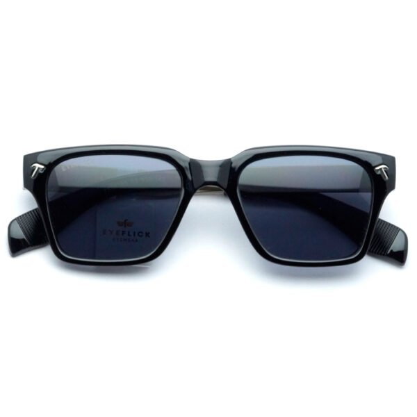 EYEFLICK-SG FIBER FULL FRAME EF-98165-METT-BL BLACK METT SQUARE MEN SUNGLASSES - Image 3