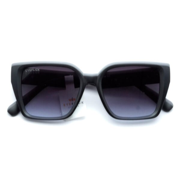 EYEFLICK-SG FIBER FULL FRAME EF-99128E-C3 BLACK METT RECTANGLE WOMEN SUNGLASSES - Image 3