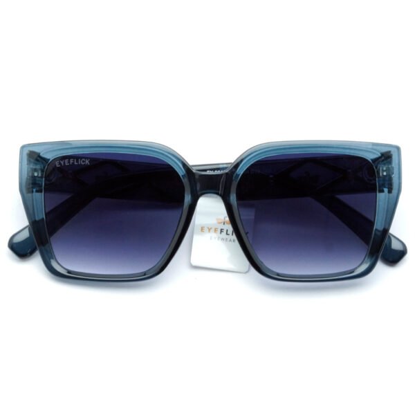 EYEFLICK-SG FIBER FULL FRAME EF-99128E-C4 BLUE RECTANGLE WOMEN SUNGLASSES - Image 2