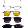 Trendy Sunglasses Metal Geometric Retro Clip-on Sunglasses