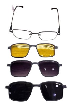 Trendy Sunglasses Metal Geometric Retro Clip-on Sunglasses