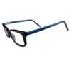 Black & Blue Full Rim Rectangle Vincent Chase Online Classic Acetate Eyeglasses - Image 2
