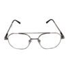 Silver Square Full Rim Narrow Unisex Eyeglasses - Image 4