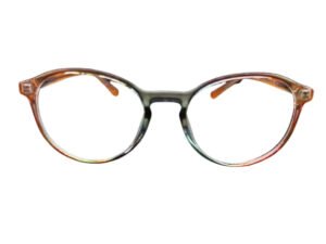 Stylish Shades of Grey and Red Full Rim Round Sheet Eyeglasses Frame