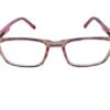 Transparent Light Pink color Full Rim Rectangle Eyeglasses - Image 2