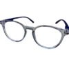 Transparent Grey with Light Blue Shade Round Eyeglasses for Kids - Image 3