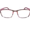 Transparent Light Pink color Full Rim Rectangle Eyeglasses