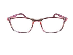 Transparent Light Pink color Full Rim Rectangle Eyeglasses