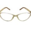 Matte Finish Transparent Cream Horn Color Cat-Eye Specs - Image 2