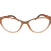 Luxury Gradient Transparent Orange Cat-Eye Eyeglasses for Kids