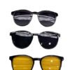 Comfort sun clip collection - glasses frame Diesel Black Round Frame for Unisex - Image 4