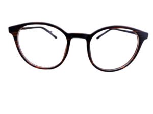 Luxury Purple and Brown color Full Rim Semi-Oval Frame