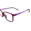 Long Lactic Matte Purple with Purple and Black Temple Specs - Image 4