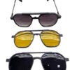 Silver Square Full Rim Narrow Unisex Eyeglasses - Image 2