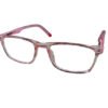 Transparent Light Pink color Full Rim Rectangle Eyeglasses - Image 3