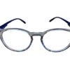 Rich Look Transparent with Blue Arms High-Quality Glasses - Image 2