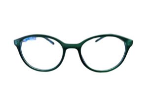 Vintage Look Transparent Ruby Green Color Full Rim Specs