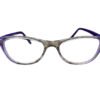 Transparent Purple Cat-Eye Rimmed Eyeglasses for Girls