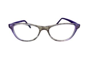 Transparent Purple Cat-Eye Rimmed Eyeglasses for Girls