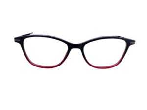 Burgundy & Black Color Cat-Eye Eyeglasses for Kids
