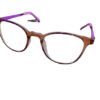 Matte Brown Frame with Purple Temple Full Rim for Kids - Image 4
