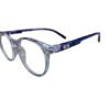 Rich Look Transparent with Blue Arms High-Quality Glasses - Image 3