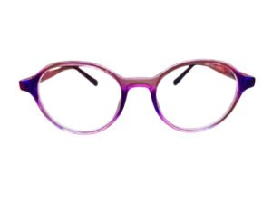 Glossy Purple Color Round Rimmed Kids Eyeglasses
