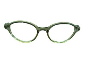 Green Frame with blue temples Full Rim Cat Eye