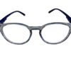 Transparent Grey with Light Blue Shade Round Eyeglasses for Kids - Image 4