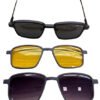 Trendy Sunglasses Metal Geometric Retro Clip-on Sunglasses - Image 4