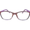 Luxury Purple Color with Brown Tint Cat-Eye Specs