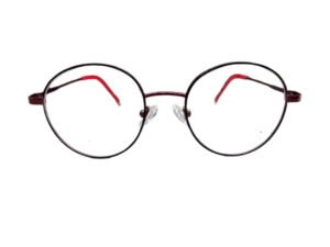 Maroon Color Metal Full Rim Round Spectacles Frames for Child's