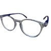 Rich Look Transparent with Blue Arms High-Quality Glasses - Image 4