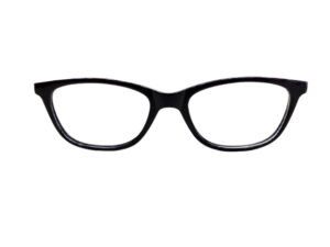 New Designer Cat-Eye Style black, with pink temples and red accents frame