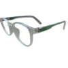 Transparent Green Color Round Eyeglasses for Kids - Image 3