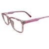 Transparent Light Pink color Full Rim Rectangle Eyeglasses - Image 4