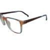 Blue & Brown Color Transparent Full Rim Rectangle Kids - Image 3