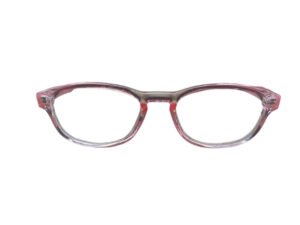 Fancy Pink Transparent Full Rim Round Eyeglasses for Kids