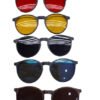 Buy Oval face frame Magnetic 5pcs Clip on Sunglasses Plastic Frame for Unisex