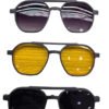 Silver Square Full Rim Narrow Unisex Eyeglasses - Image 5