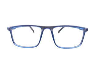 Luxury High Fashion Blue Fiber Square Eyeglasses